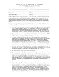 Microsoft Word - PRIVATE GOLF CART USE APPLICATION AND AGREEMENT2013.doc