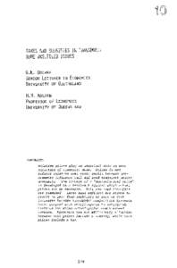 TAXES AND SUBSIDIES IN TRANSPORT: SOME UNSETTLED ISSUES G.E.  DOCWRA