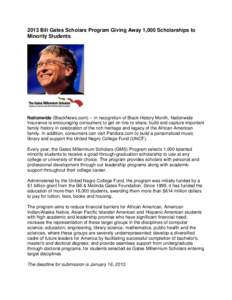 International development / Rockefeller Foundation / Identity politics / Knowledge / Bill Gates / United Negro College Fund / Gates Scholarship / Scholarship / Education / United States / Bill & Melinda Gates Foundation