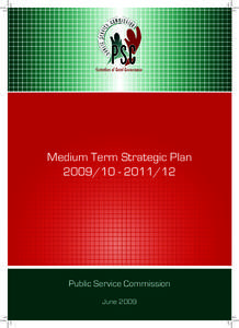 Medium Term Strategic Plan 2009.indd