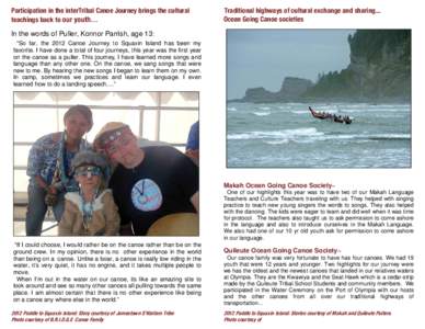 2012 Intertribal Canoe Journey Report - master