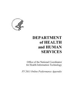 ONC FY 2011 On Line Performance Appendix