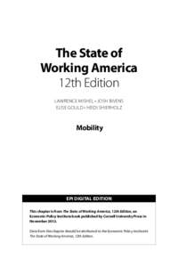 The State of Working America 12th Edition LAWRENCE MISHEL • JOSH BIVENS ELISE GOULD • HEIDI SHIERHOLZ