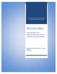 Science / Environment / Occupational safety and health / Impact of nanotechnology / Health sciences / Industrial hygiene / Nanomaterials / Environmental impact of nanotechnology / ISO/TS 80004 / Nanotechnology / Emerging technologies / Health
