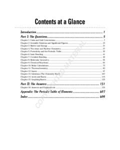 Contents at a Glance Introduction ............................................................................ 1 Part I: The Questions................................................................ 5 GH