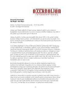 Beynwlxalq M^nasibwtlwr Ba] Mwqalw - Betti Bleyer Mwnbw: Azerbaijan International jurnal\ - AI 8.4 (Q\] 2000) © 2003. Azerbaijan International Zaman u[ur. Budur, daha bir ili ba]a vururuq. Adama elw gwlir ki, gecw swmas