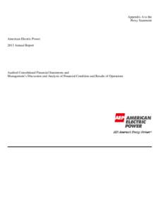 Appendix A to the Proxy Statement American Electric Power 2013 Annual Report