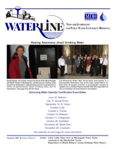 Raising Awareness about Drinking Water  Sandy Spieler, the artistic director for Heart of the Beast Puppet and Mask Theatre in Minneapolis, stands beside a broken water fountain in the theater’s lobby that became the i