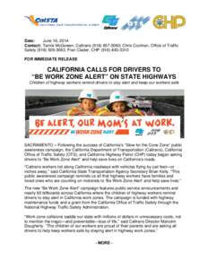 Microsoft Word - Caltrans launches Be Alert campaign June