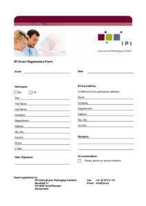 IPI Event Registration Form  Event Date