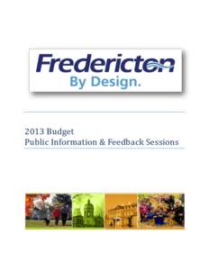 2013 Budget Public Information & Feedback Sessions 2013 Budget – Public Information & Feedback Sessions Contents Summary ................................................................................................