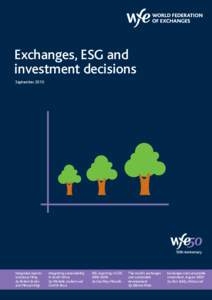 Exchanges, ESG and investment decisions September 2010 Integrated reports voluntary filing