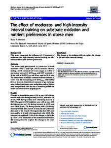 Alkahtani Journal of the International Society of Sports Nutrition 2014, 11(Suppl 1):P7 http://www.jissn.com/content/11/S1/P7 POSTER PRESENTATION  Open Access