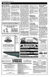 Page 4 / October 8, [removed]The Jamestown Press  ABOUT TOWN Climb the Beavertail light tower this weekend On Saturday, Oct. 10, and