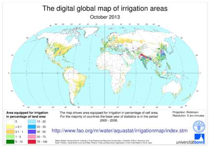 The digital global map of irrigation areas - version 5