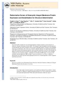 Genome projects / Organelles / Genomics / Structural genomics / Integral membrane protein / Membrane protein / Protein Structure Initiative / Cell membrane / Protein targeting / Biology / Membrane biology / Protein structure