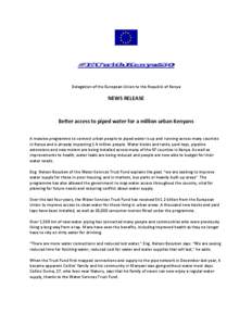 #EUwithKenya@50  Delegation of the European Union to the Republic of Kenya NEWS RELEASE