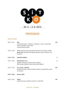 30. 5. – PROGRAM Pátek 30. května 10:00 – 10:55