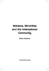 Moldova, Minorities and the International Community