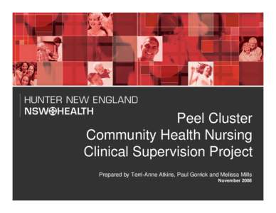 Peel Cluster Community Health Nursing Clinical Supervision Project Prepared by Terri-Anne Atkins, Paul Gorrick and Melissa Mills November 2008