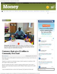 Customers Bank gives $2 million to Community First Fund | MONEY