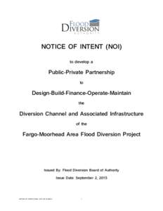 NOTICE OF INTENT (NOI) to develop a Public-Private Partnership to