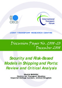 JOINT TRANSPORT RESEARCH CENTRE  Discussion Paper No[removed]December[removed]Security and Risk-Based