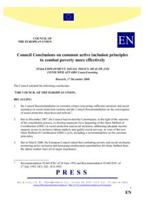 Socioeconomics / Economy of the European Union / Social issues / Social systems / Welfare state / Social exclusion / Social protection / European Year for Combating Poverty and Social Exclusion / Open Method of Coordination / Poverty / Education / Sociology