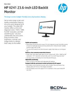 HP V241 23.6-inch LED Backlit Monitor