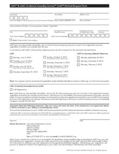 LSAT & LSAC CAS Refund Request Form (PDF)