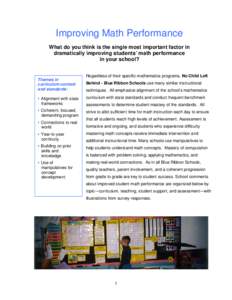 Core-Plus Mathematics Project / Differentiated instruction / Saxon / No Child Left Behind Act / Modern Curriculum Press / National Council of Teachers of Mathematics / Education / Mathematics education / Education reform
