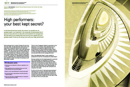 [removed]Retail financial services: the last growth frontier? High performers: your best kept secret?  Retail financial services: the last growth frontier?