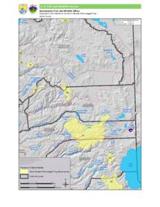 U. S. Fish and Wildllife Service  Sacramento Fish and Wildlife Office Proposed Critical Habitat for the Sierra Nevada Yellow-legged Frog Sierra County