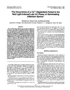 Plant Physiol[removed], [removed][removed]/$[removed]Received for publication January 27, 1989 and in revised form May 22, 1989