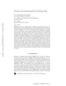 Resonant and Secular Families of the Kuiper Belt E. I. Chiang and J. R. Lovering University of California at Berkeley