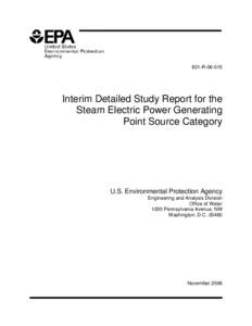 Interim Detailed Study Report for the Steam Electric Power Generating Point Source Category