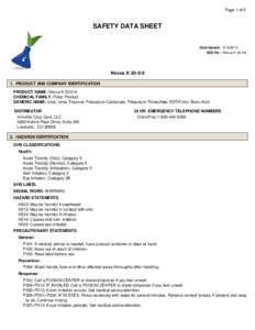 Page 1 of 5  SAFETY DATA SHEET Date Issued : SDS No : Novus K