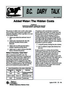 Added Water: The Hidden Costs