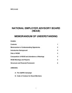 RFC[removed]NATIONAL EMPLOYER ADVISORY BOARD (NEAB) MEMORANDUM OF UNDERSTANDING PAGES: