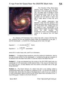 Star types / Supernova remnants / Plasma physics / Galaxies / Black holes / SN 1979C / X-ray astronomy / Chandra X-ray Observatory / Supernova / Astronomy / Physics / Space
