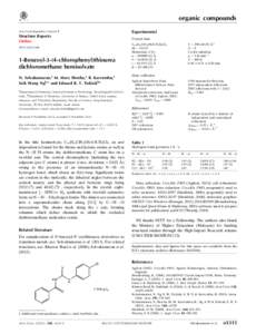 1-Benzoyl-3-(4-chlorophenyl)thiourea dichloromethane hemisolvate