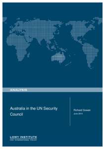 Microsoft Word - Gowan, Australia in the UN Security Council Cover new photo.docx