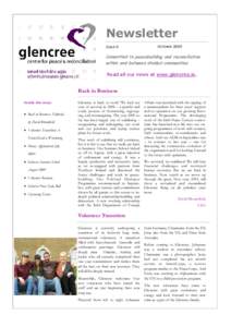 Newsletter ISSUE 9 OCTOBERCommitted to peacebuilding and reconciliation