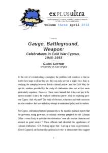 volume three april 2012  —•— Gauge, Battleground, Weapon: