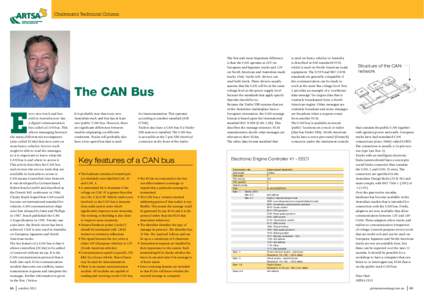 Chairman’s Technical Column  The CAN Bus E