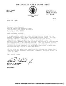 LOS ANGELES POLICE DEPARTMENT[removed]J u l y 20,  1995