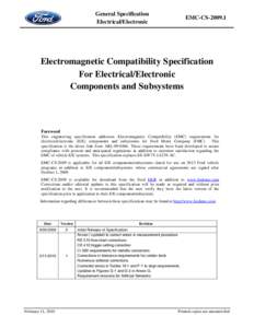 General Specification Electrical/Electronic EMC-CSElectromagnetic Compatibility Specification