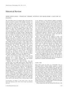 British Journal of Haematology, 2001, 115, 13±18  Historical Review