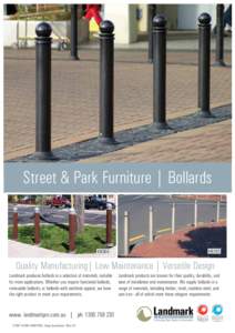 Street & Park Furniture | Bollards  KB304 KB303