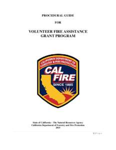 PROCEDURAL GUIDE FOR VOLUNTEER FIRE ASSISTANCE GRANT PROGRAM